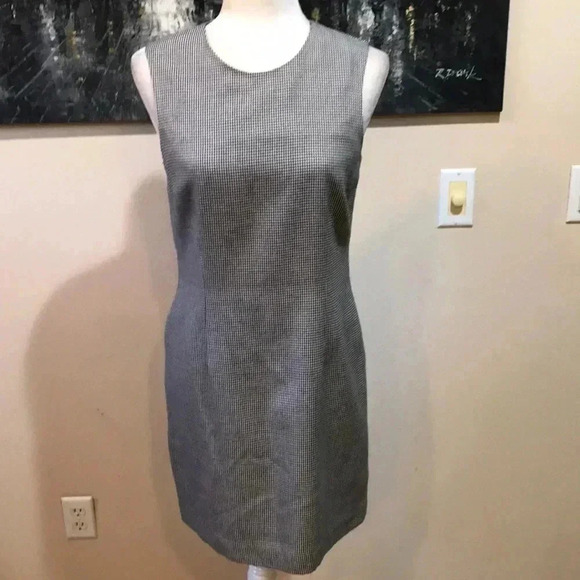 Limited America Houndstooth Design Navy Blue and White w/Rounded Neckline Size 6 - Picture 1 of 11